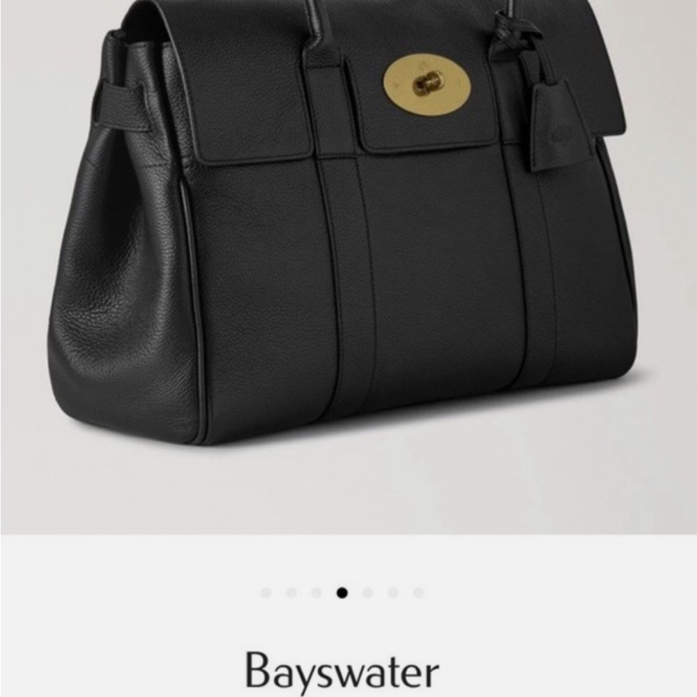 Mulberry Black Bayswater Tote with Gold Accents